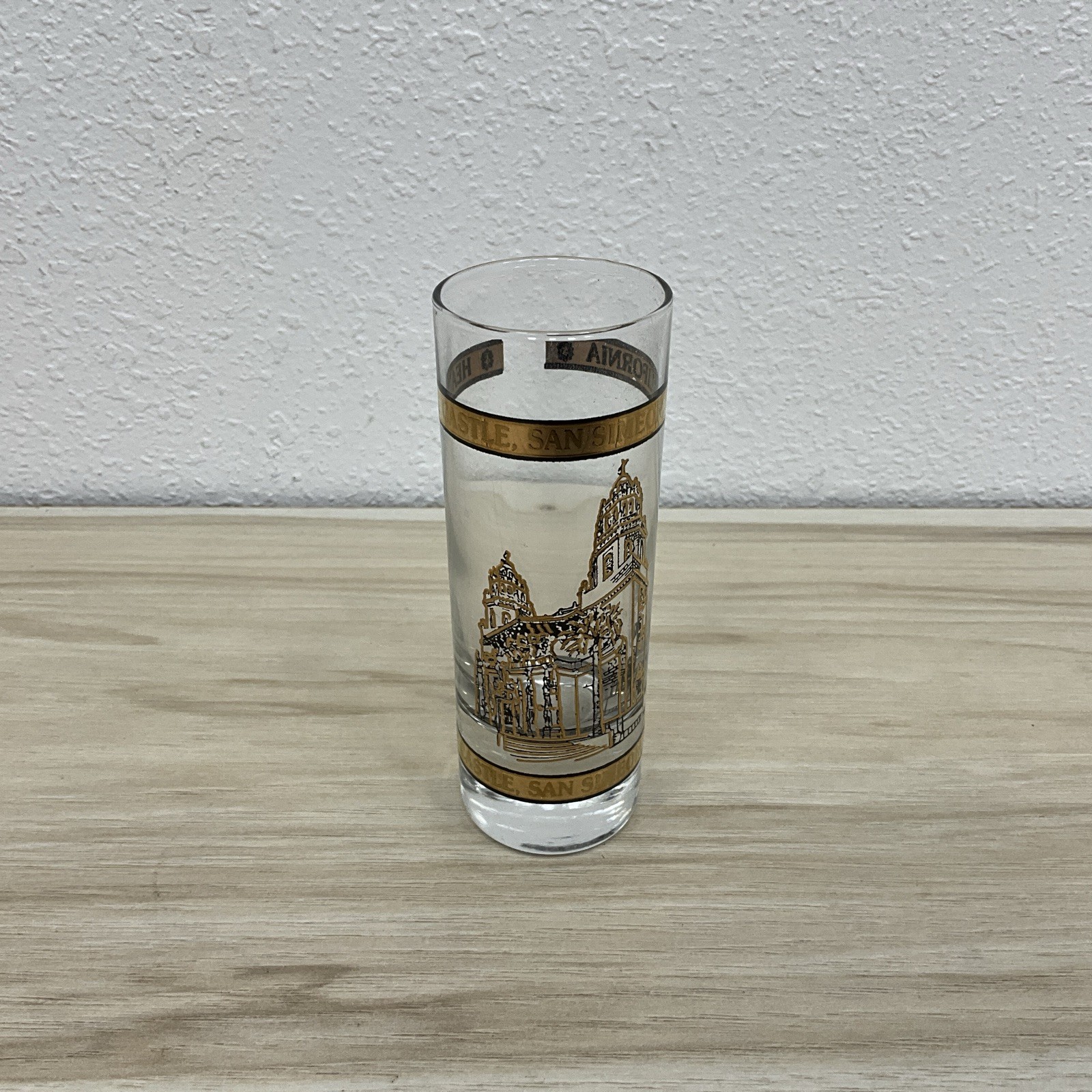 Vintage Shot Glass 4" T Shooter  Hearst Castle