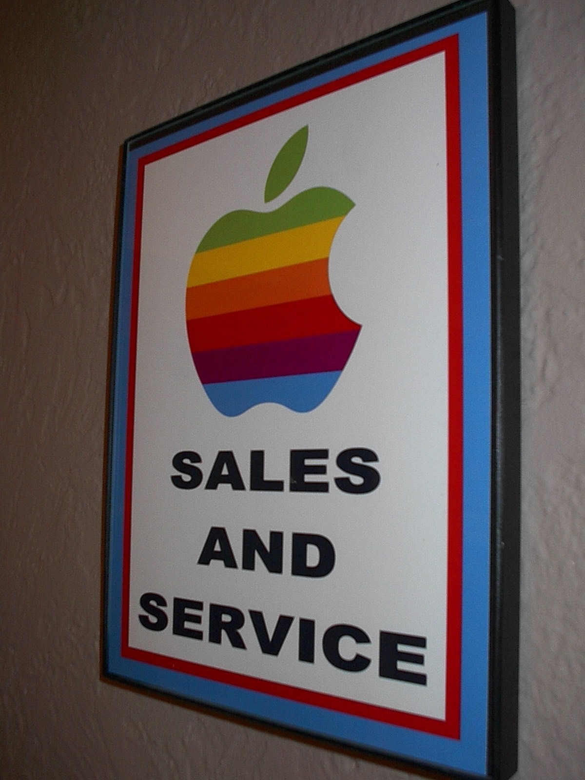 Apple Macintosh Mac Computer Repair Store Office Framed Advertising Sign