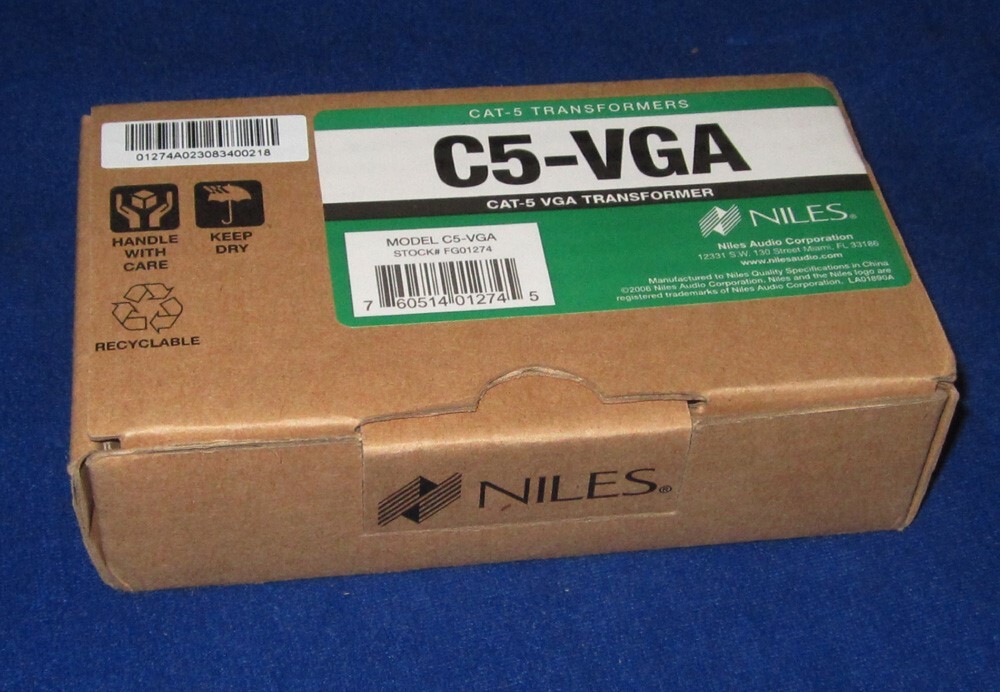 Niles CAT-5 VGA Transformer Balun Model C5-VGA
