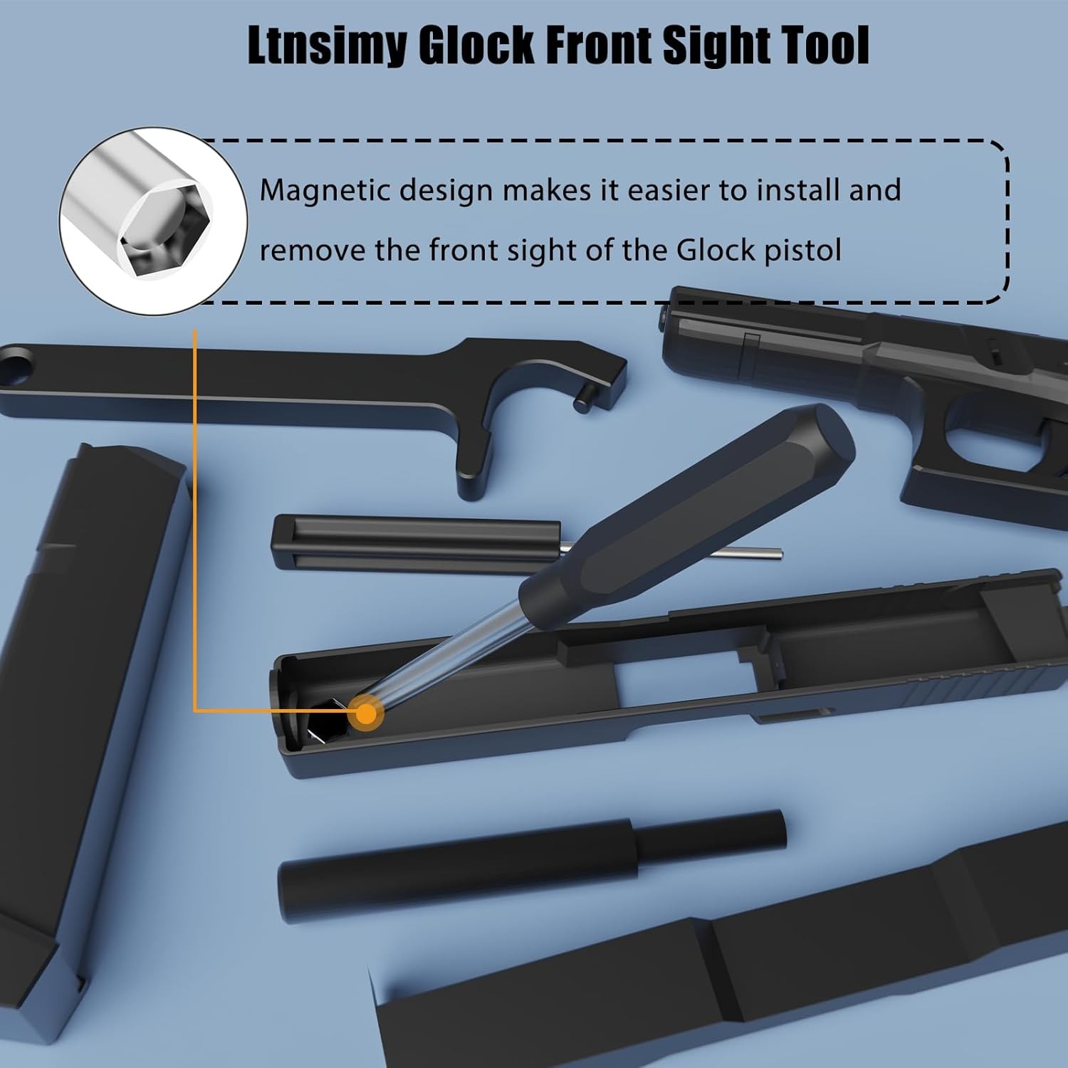 Glock Tool Kit with Storage Bag - Sight Punch & Magazine Disassembly Tools