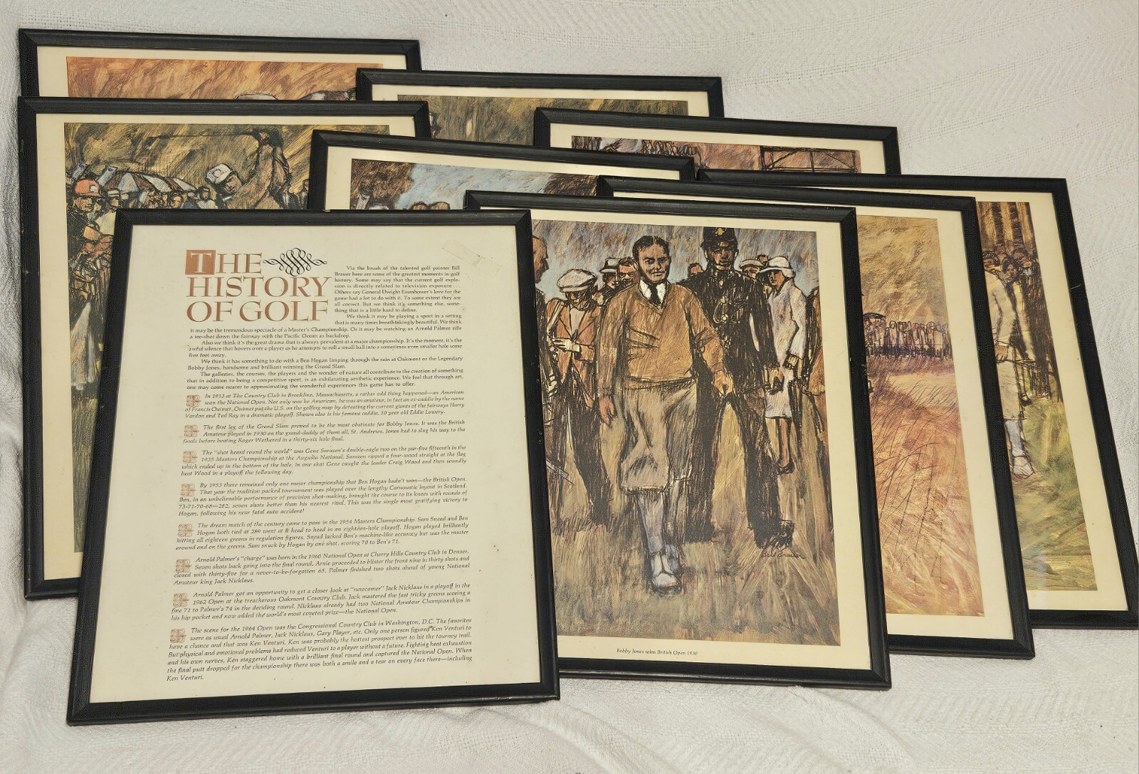 The History of Golf - Framed Lithographs
