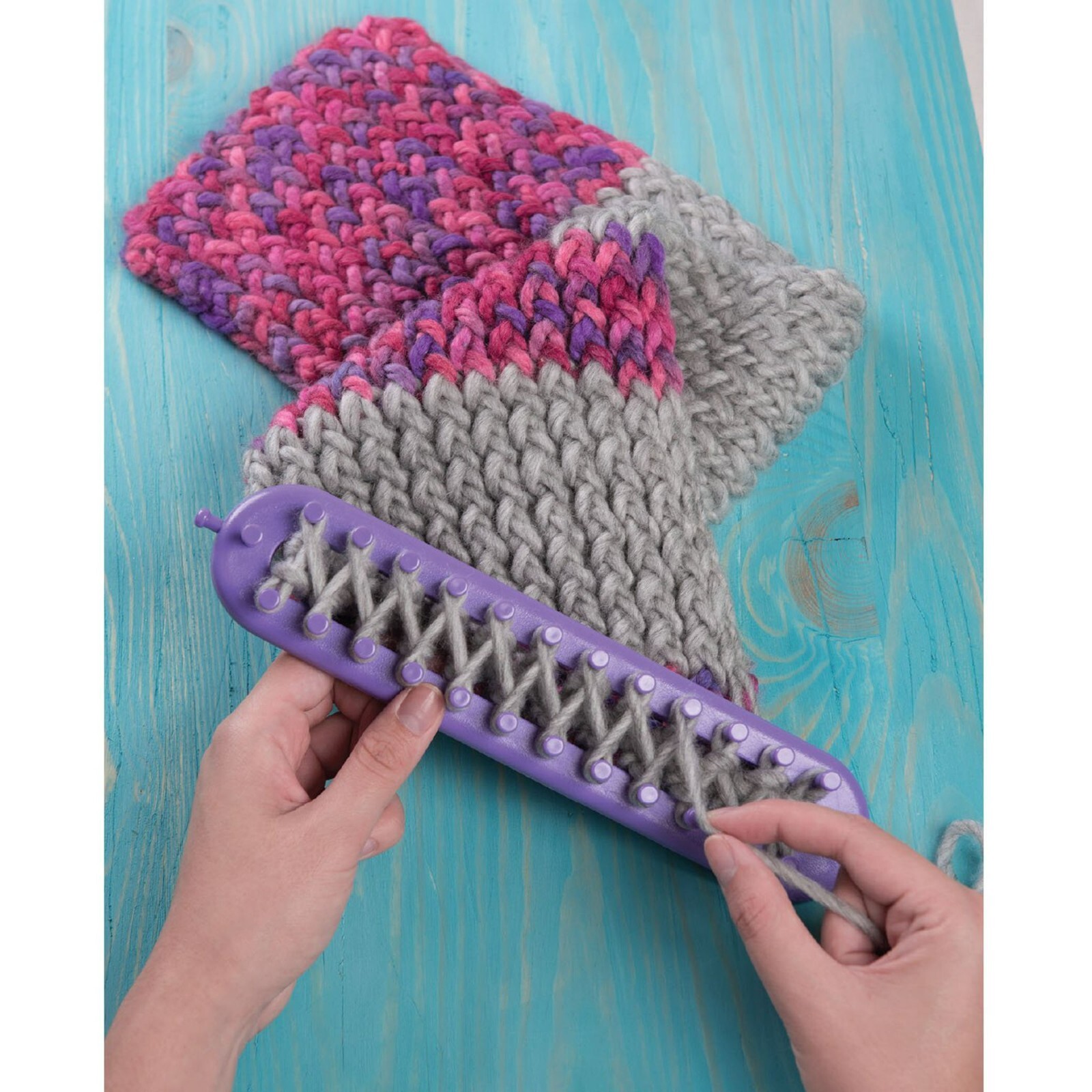 Make It Real Cozy Hands Scarf Knitting Craft Kit Kids