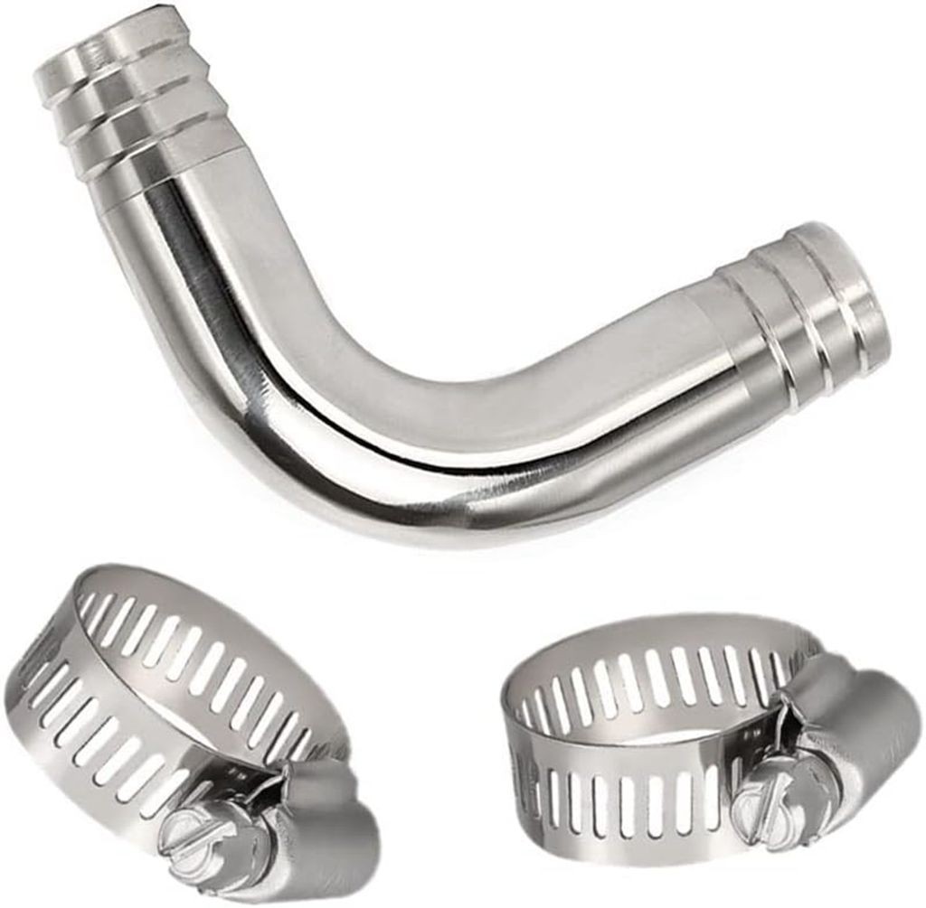 Stainless Steel Sanitary 90 Degree Elbow Fitting 3/4" Barbed x 3/4" Barbed C640