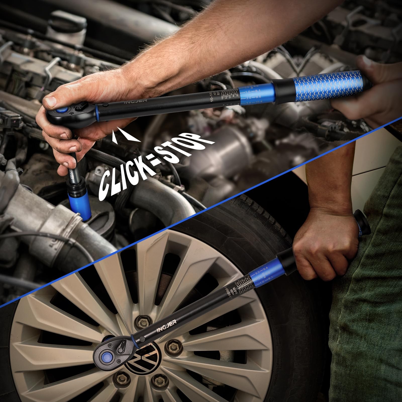 UPGRADE 1/2" Drive Click Torque Wrench,10180ft.lb,DualDirection Adjustable 72...