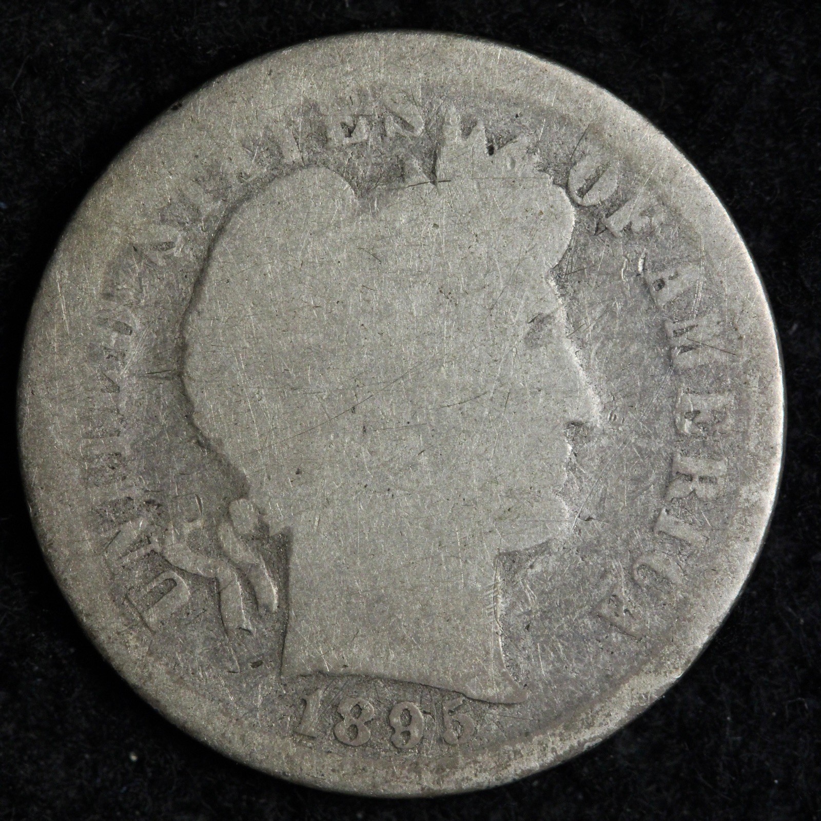 1895 Barber Silver Dime GOOD E248 SQAD