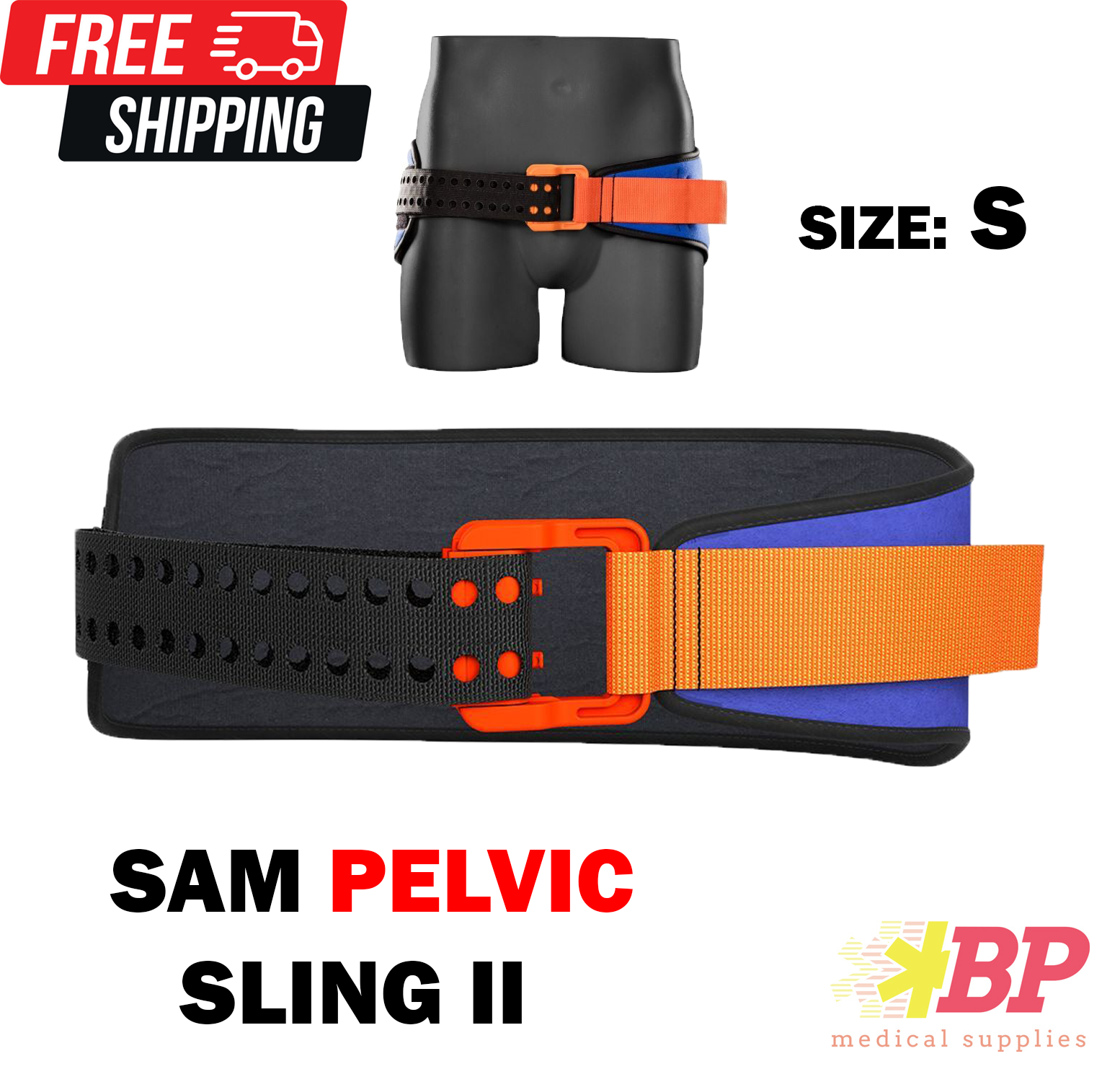 SAM Pelvic Sling II PS300-OB-EN Orange/Blue - Small