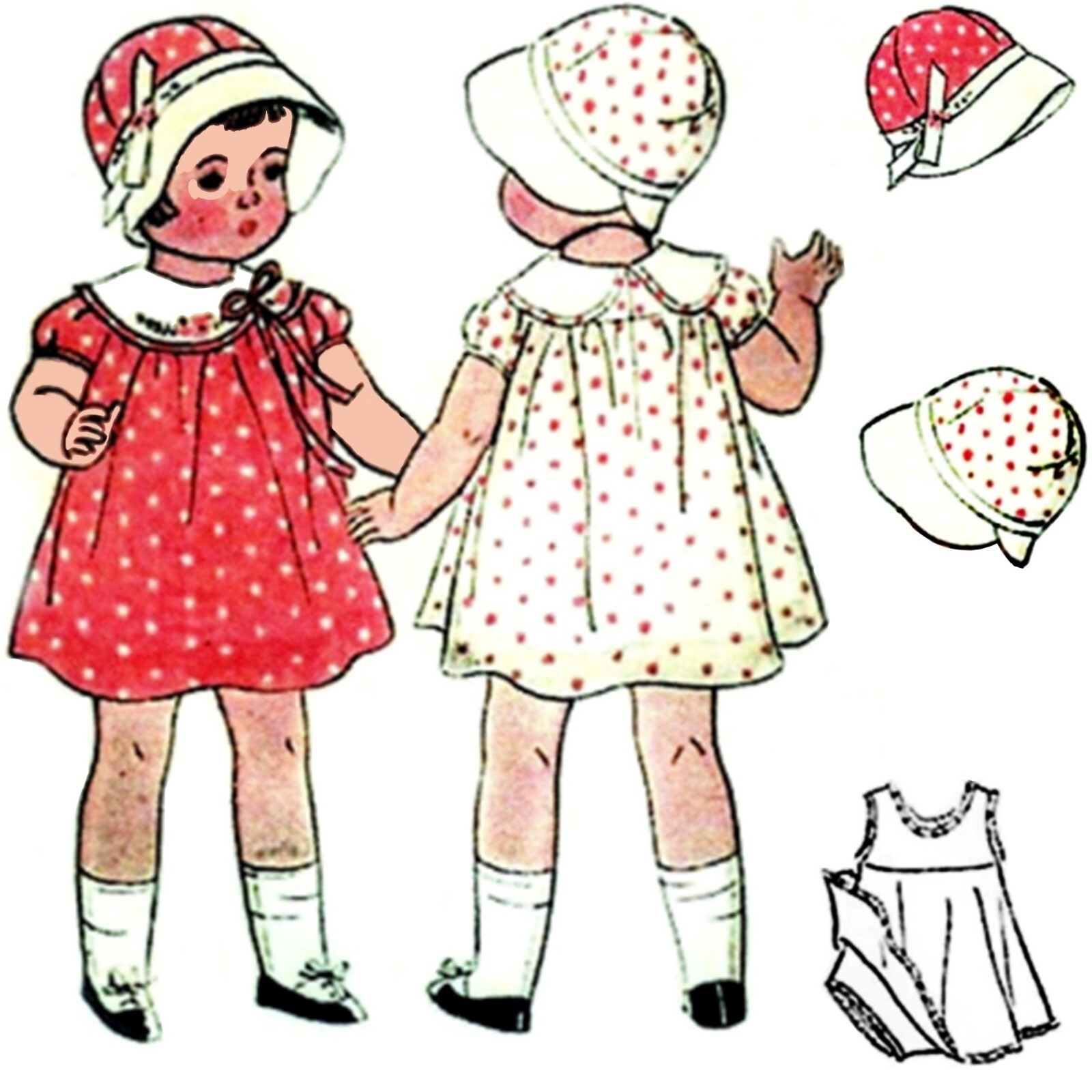 22" Shirley Temple & Patsy Lou Doll Clothes Vintage Salesman's Sampler Pattern