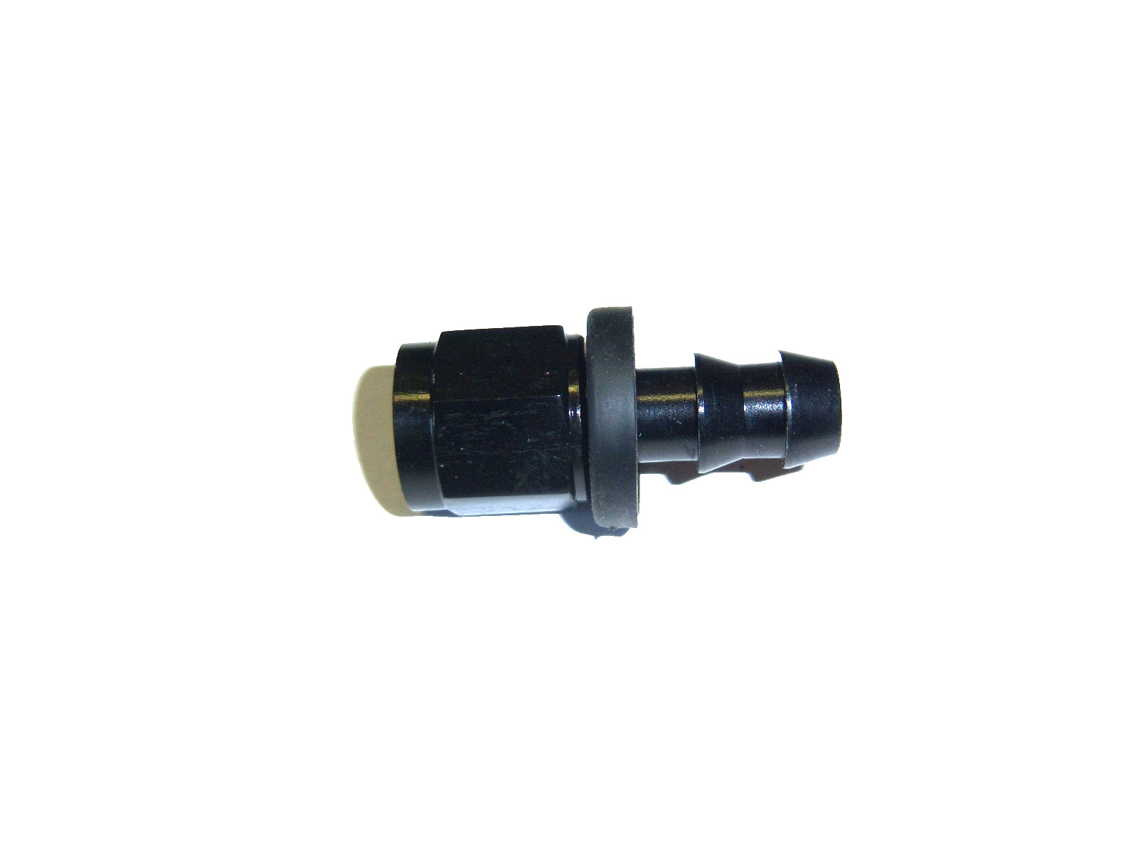 10AN FEMALE SWIVEL TO 5/8 HOSE BARB FUEL ADAPTER BLACK