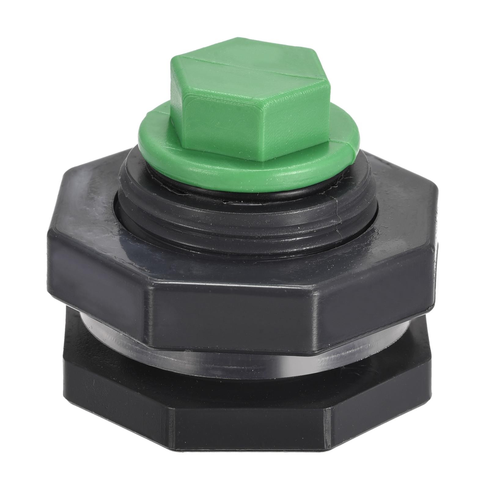 1 Set G3/4 Thread PVC Bulkhead Tank Adapter with Plug Fitting for Rain Buckets