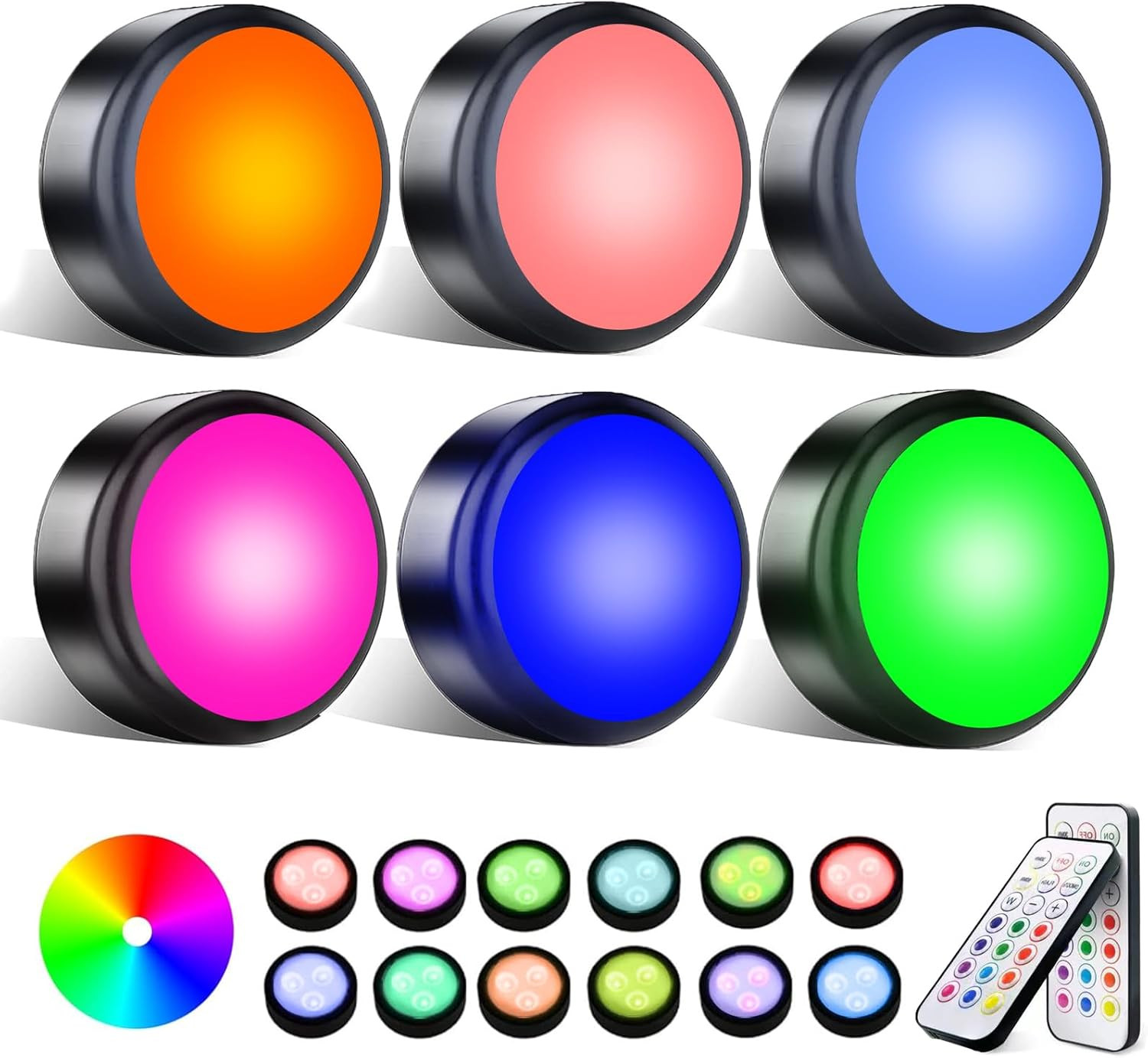 Push Lights with Remote Puck Lighting Battery Operated Tap Lights Button Stick o