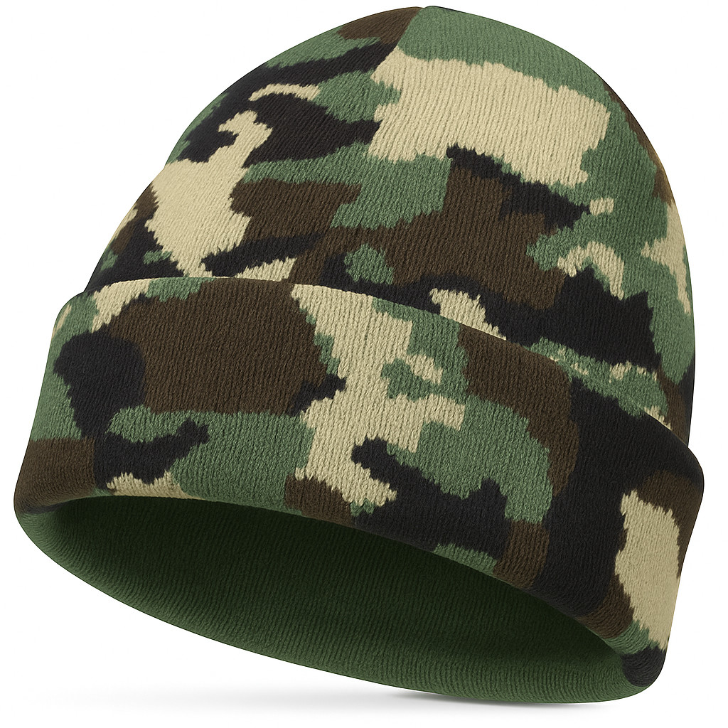 Men’s Camo Beanie Hat Warm Winter Skull Cap – Fleece Lined Camouflage Watch Cap