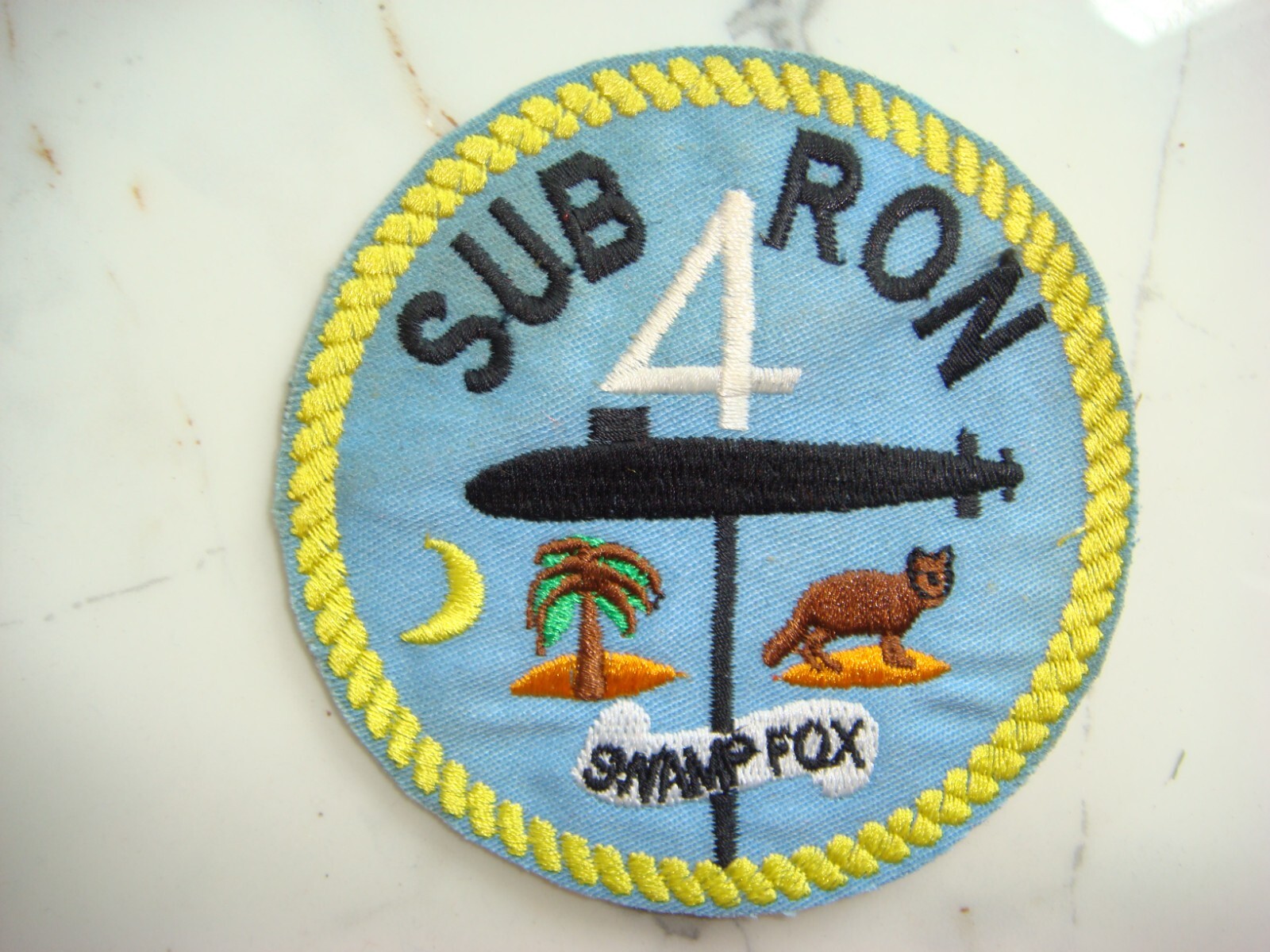 US NAVY SUBMARINE SQUADRON FOUR SUBRON 4 SWAMP FOX PATCH