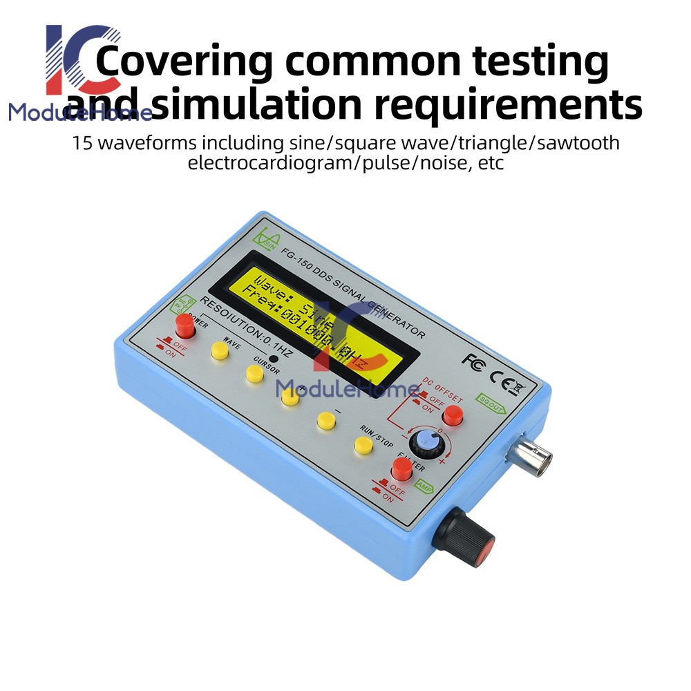 FG-150 DDS High-Precision Frequency Signal Generator with 15 Adjustable Waveform