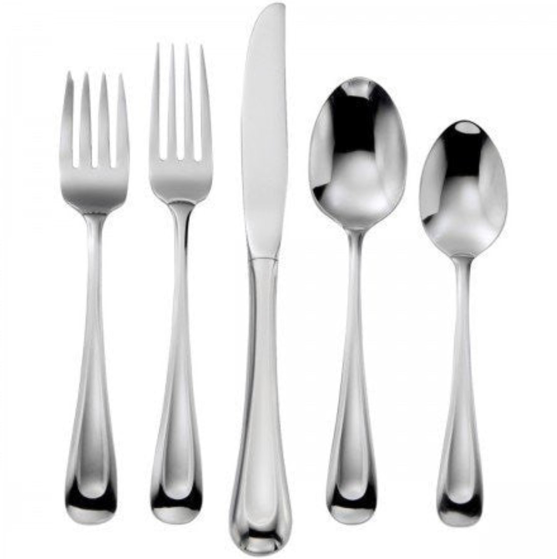 Oneida Sand Dune 20 Piece Casual Flatware Set, Service for 4 - ALL GLOSSY HANDLE