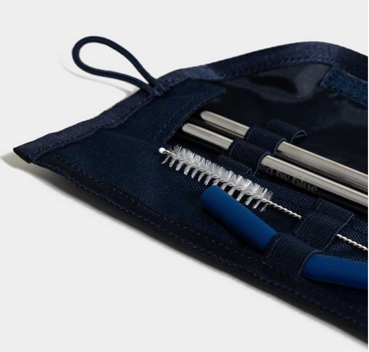 United By Blue The Straw Kit Reusable Straw Set Navy