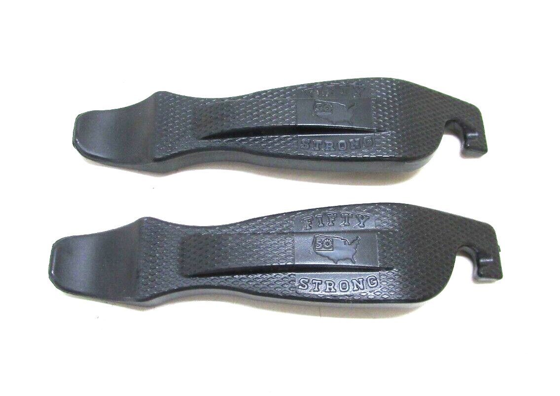 FIFTY STRONG BICYCLE TIRE LEVERS, 1 PAIR BLACK, 50 STRONG MADE IN U.S.A