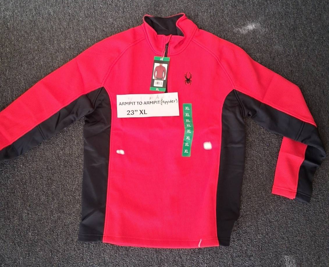 Spyder Half Zipper Pullover XL RED