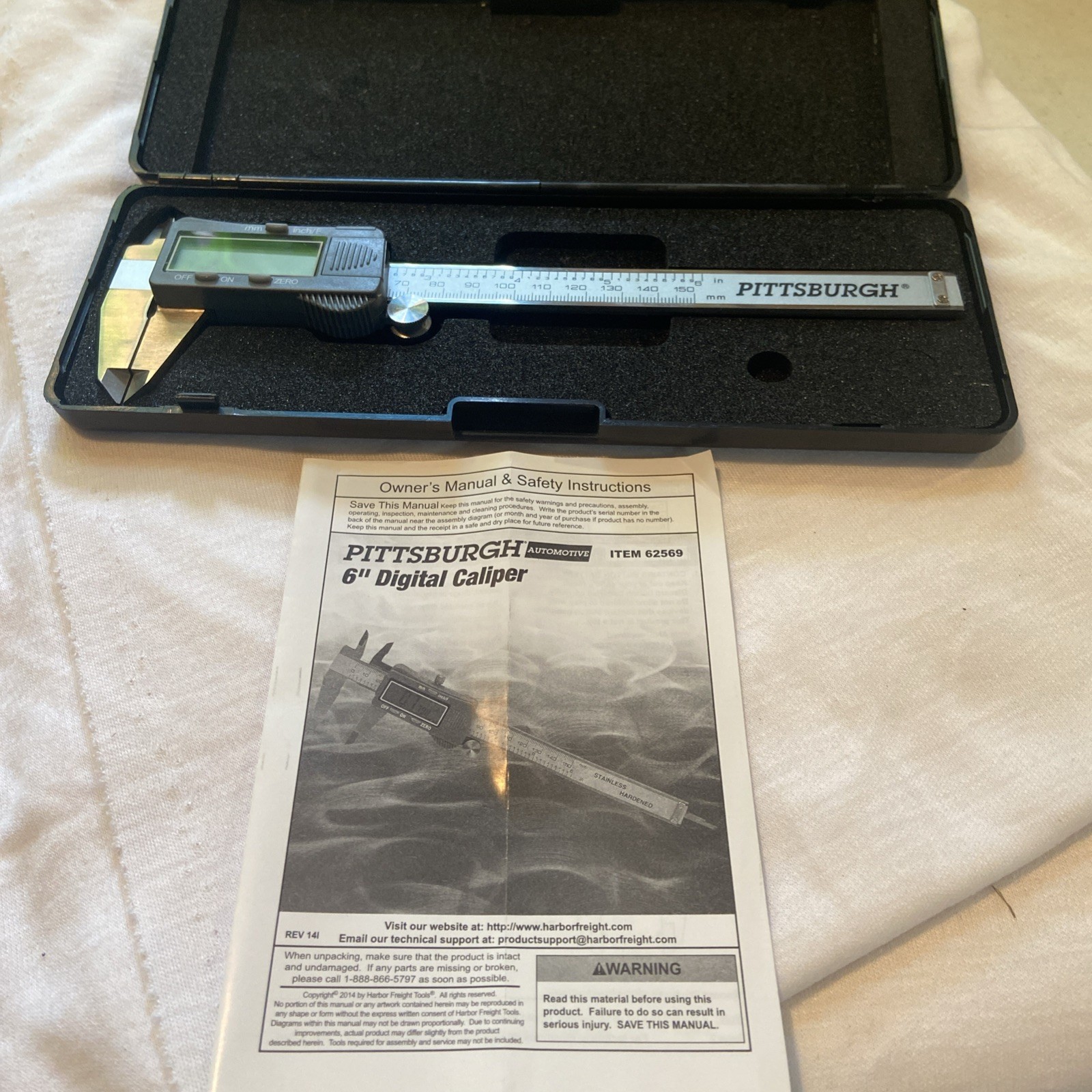Pittsburgh 6” Digital Caliper Electronic Metric Untested