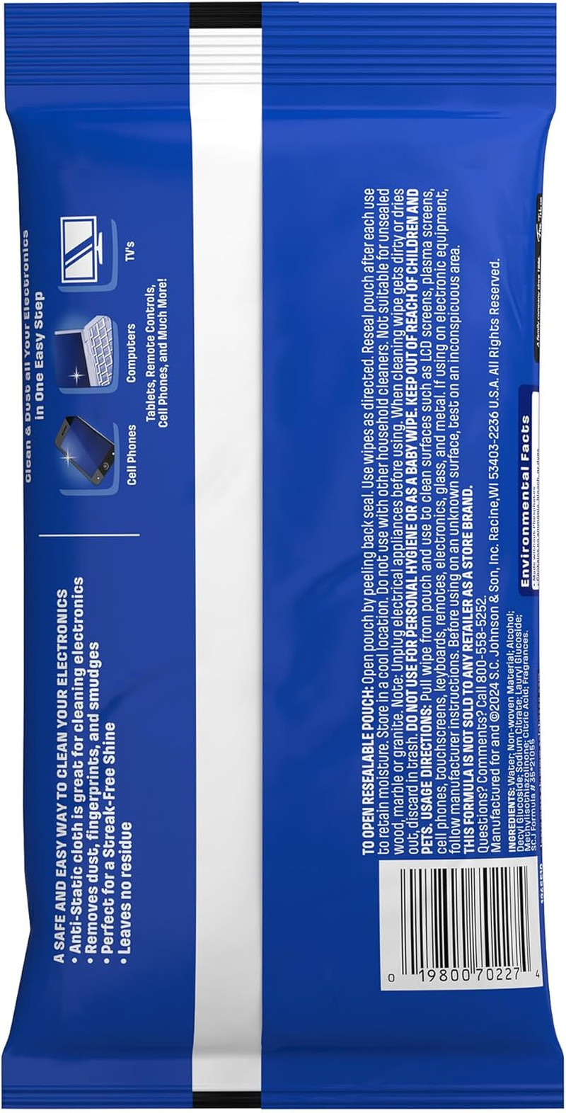 Windex Electronic Cleaning Wipes, Pre-Moistened Screen Wipes for Tvs, Phones, an
