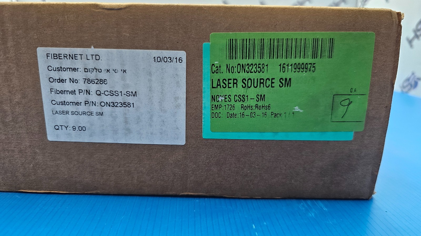 NOYES CSS1-SM LASER SOURCE SM 1310/1550 SM