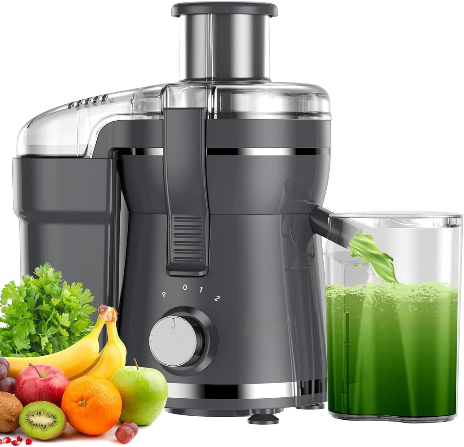 Juicer Machine, 500W Centrifugal Juicer Extractor with 3 Speed & Wide Mouth 3” F