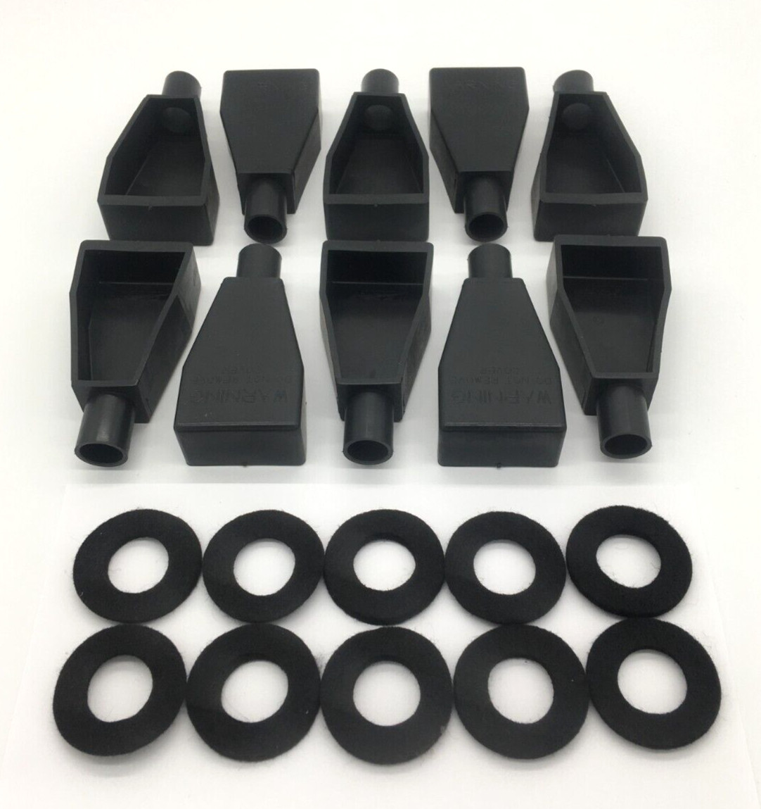 10 Black 1-2 AWG Battery Terminal Covers with Corrosion Preventative Washers
