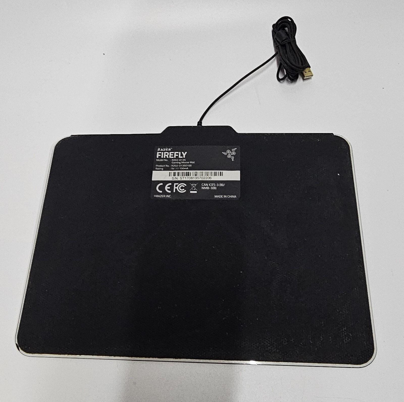 Razer Firefly RGB USB Connected Hard Gaming Mousepad, Custom Lighting