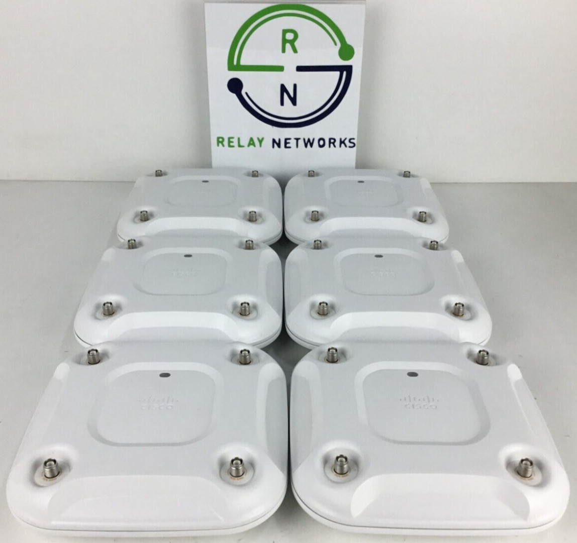 LOT OF 6 Cisco AIR-CAP3702E-A-K9 Wireless Access Point Dual-band controller