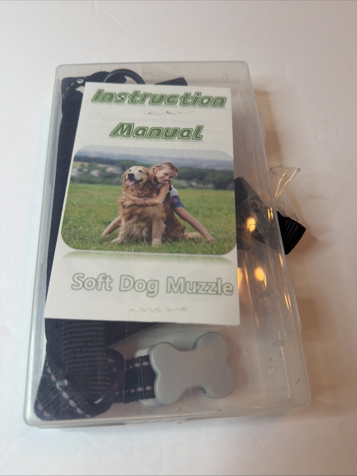 Soft Dog Muzzle No Barking/Biting Mesh Size XLarge Anti-Chewing Black