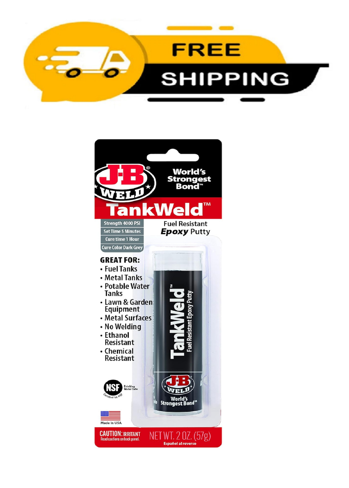 J-B Weld 8217 TankWeld Gas Tank Repair - 1 oz.,Dark Grey 1 Ounce, Dark