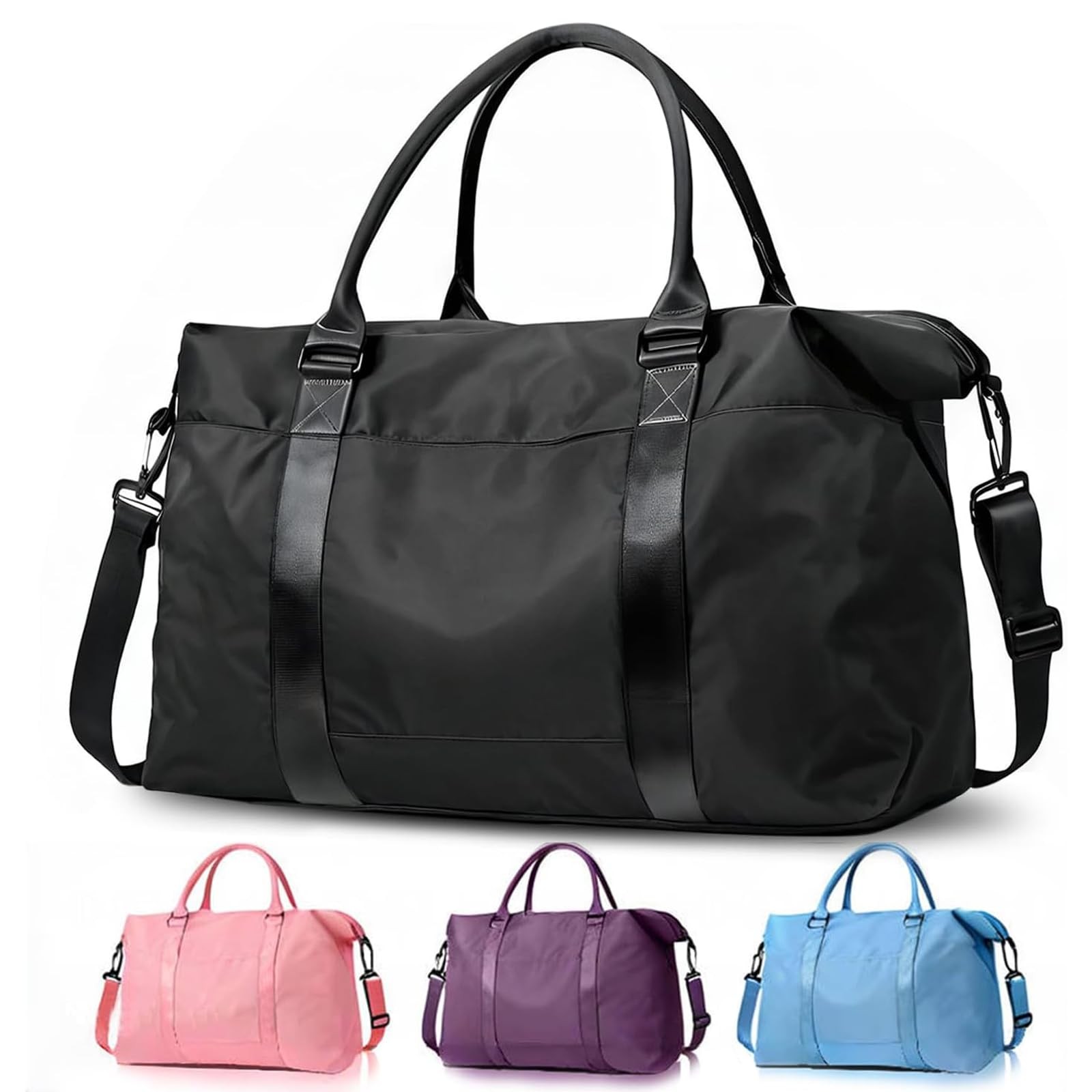 Travel Duffle Bag, Weekender Bag Men Small Gym Black