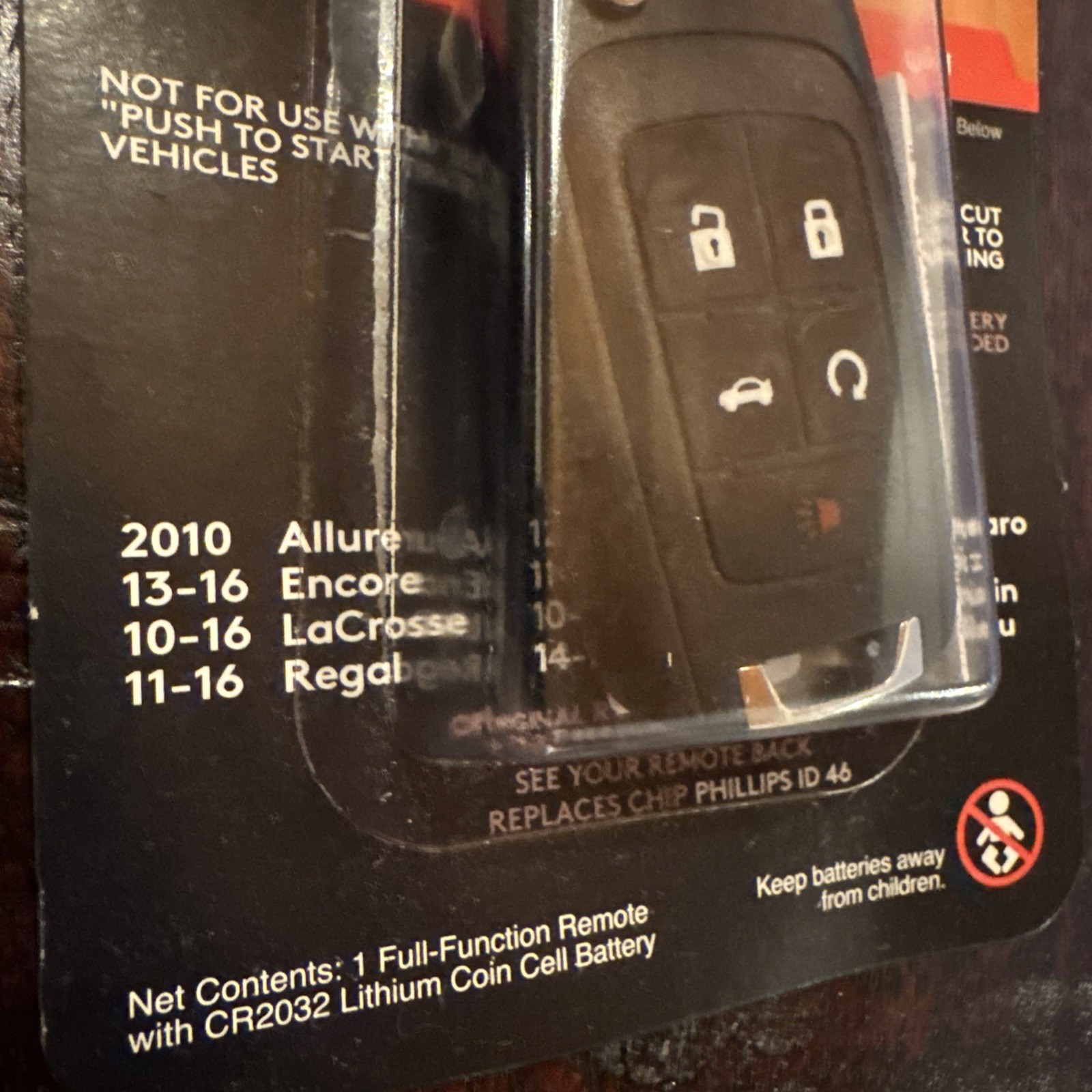New Duracell Keyless Entry Full Function Remote for GM Vehicles ULK029D