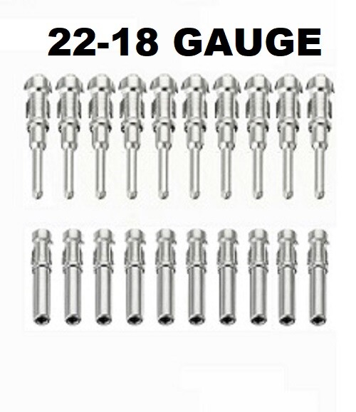 10 Pairs Deutsch DTM Stamped Pin Connector Male and Female 20pc Terminal 22-18GA