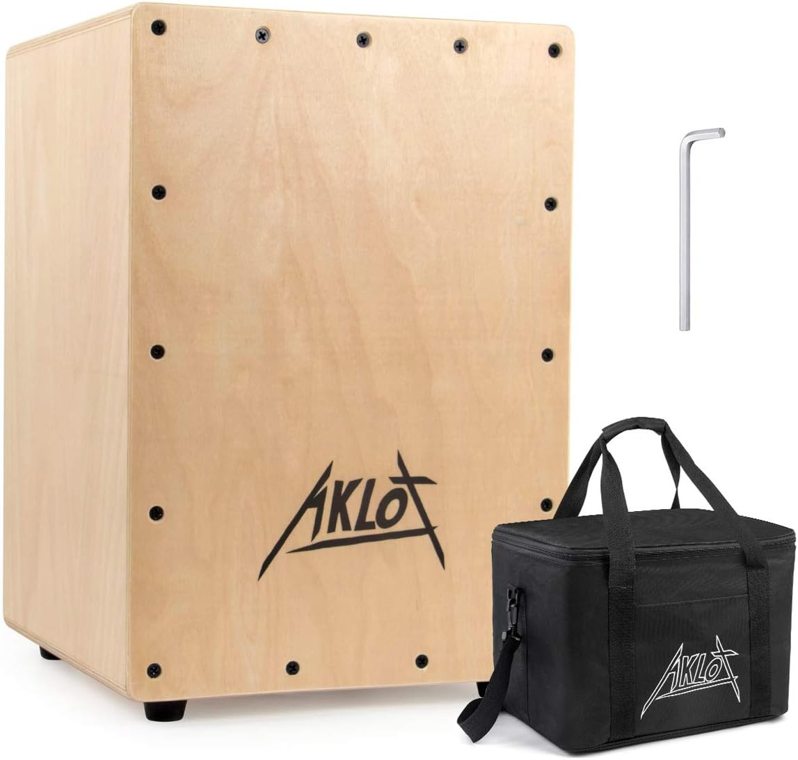Cajon,12 * 12 * 18 Inch Box Drum Full Size Percussion Instrument Cajons with Int