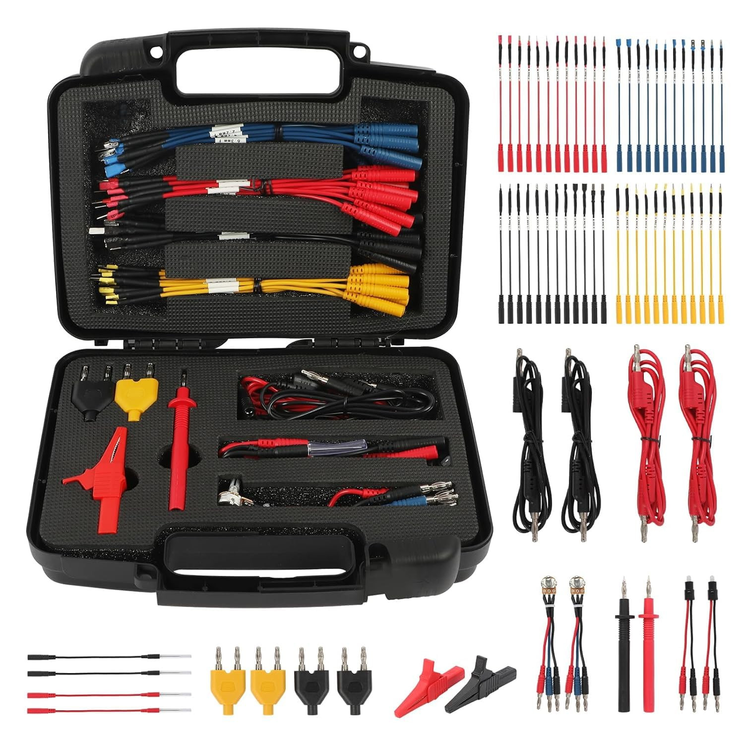 AUTOOL 68PCS Multimeter Test Leads Kit, Test Leads with Replaceable Wire Piercin