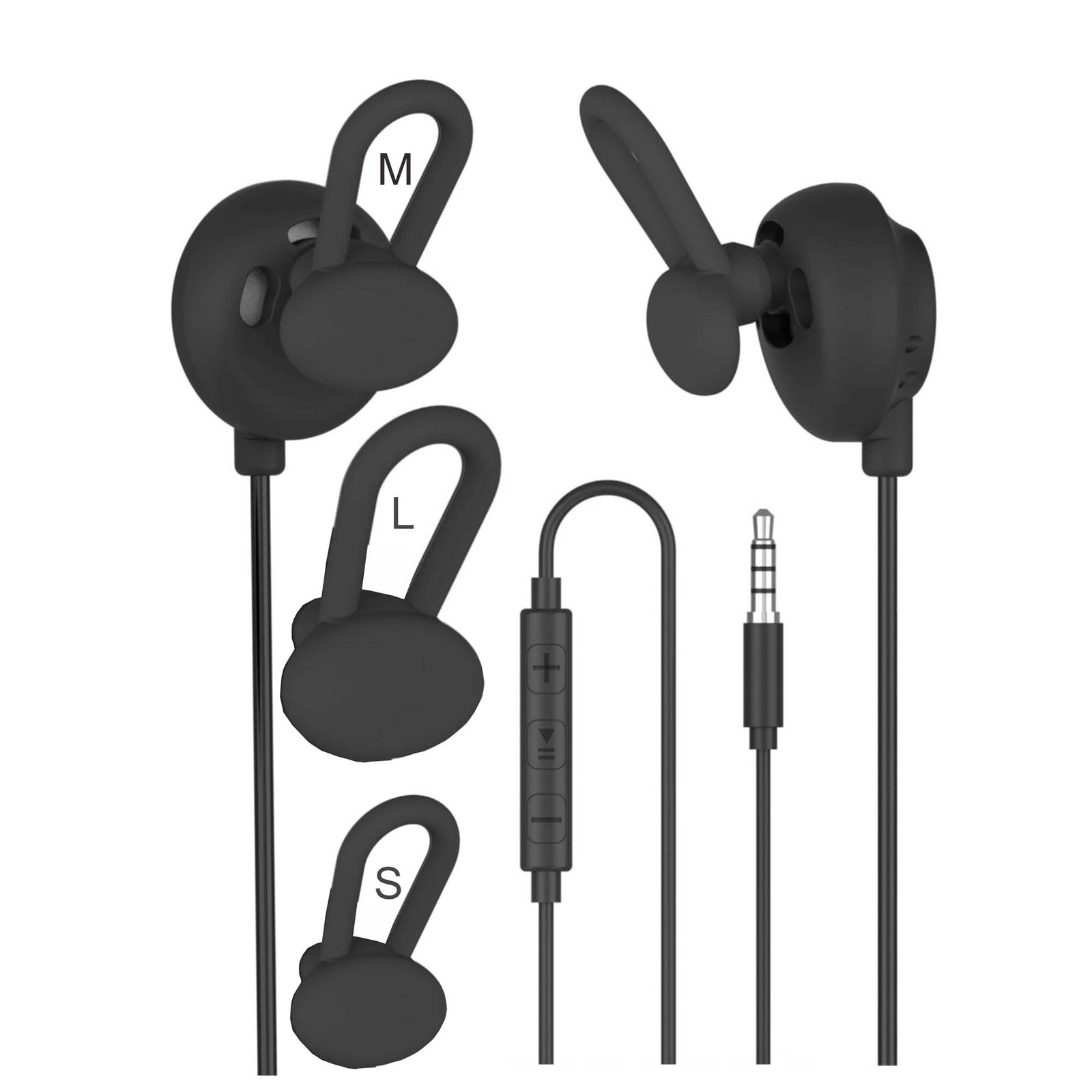 Open-Ear 3.5mm Jack Headphones,Sport Earbuds Wired with Microphone,for Work,M...
