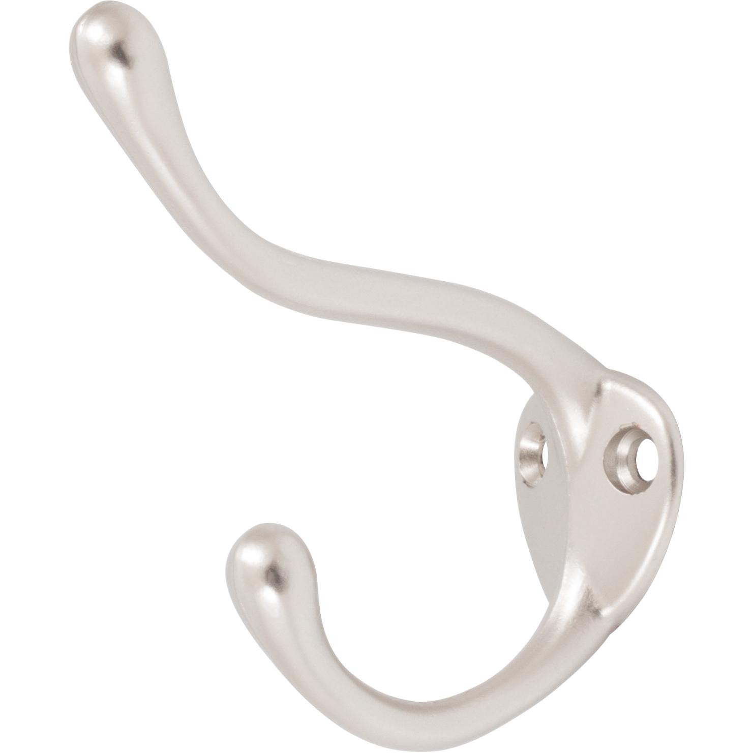 Coat & Hat Hook, 3-1/2" High, 2-1/4" Projection, Satin Nickel by Stone Harbor Ha
