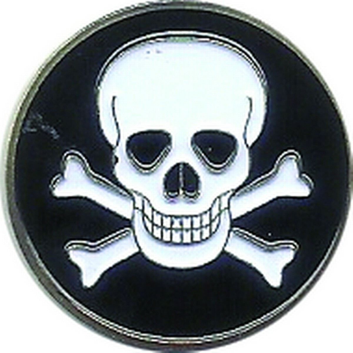 Skull & Crossbones 1" Diameter (Non-Magnetic) Golf Ball Marker