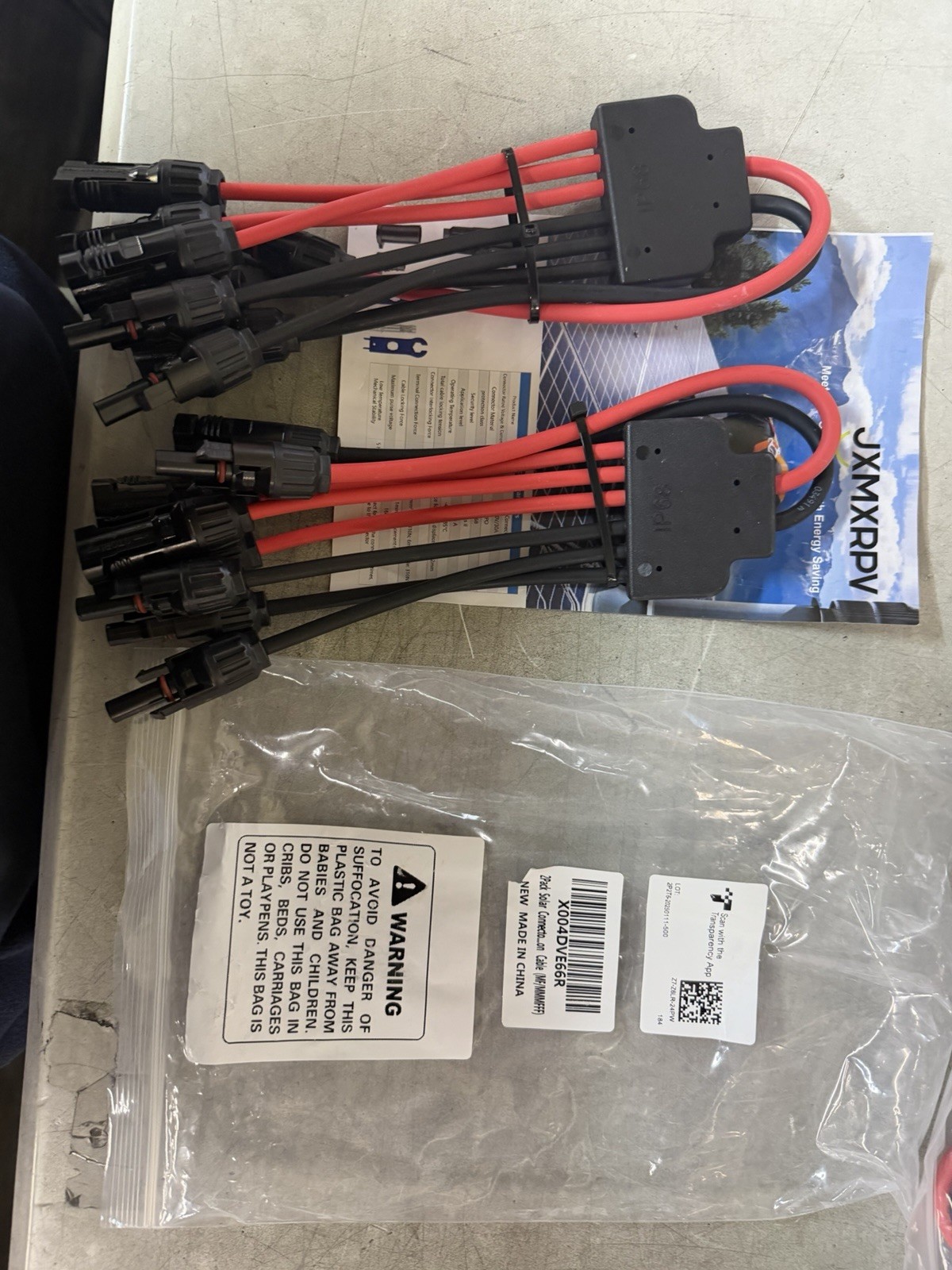 NEW JXMXRPV Solar Connectors For 3 Solar Panels - 2 Pack