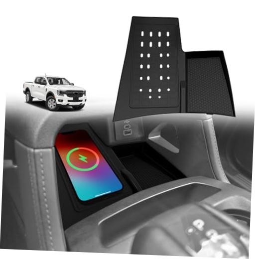 Center Console Inserts Compatible with For 2024+ Ranger Wireless Charging Mat