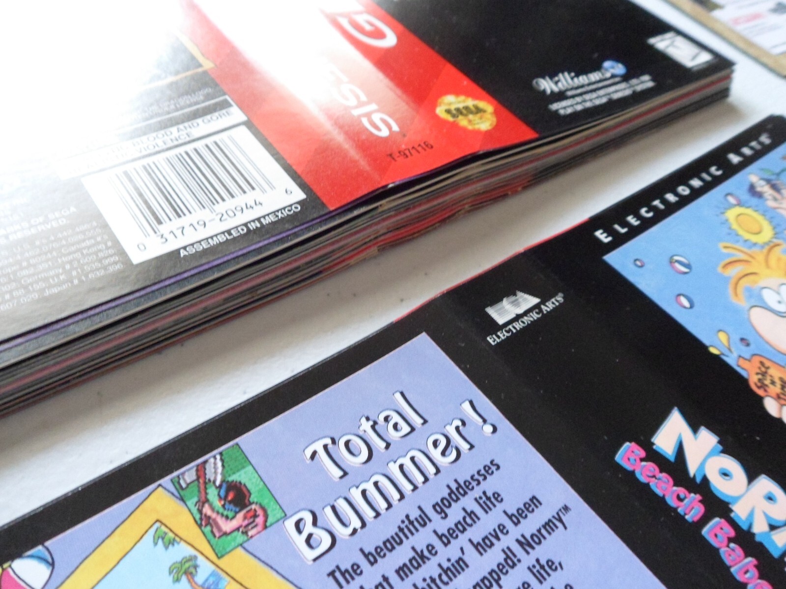 Choose: Sega Genesis Original Artwork Insert Sleeves, Pick from List
