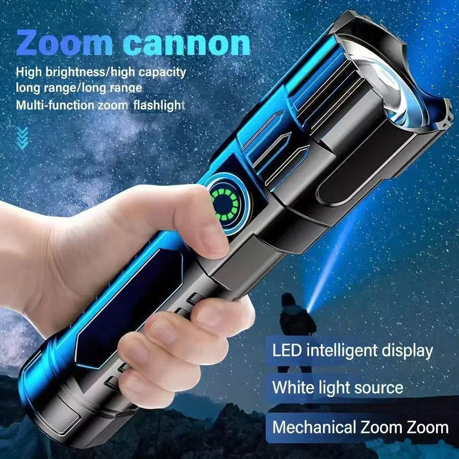 Mini Rechargeable LED Flashlight Tactical Police Super Bright Torch Zoomable US