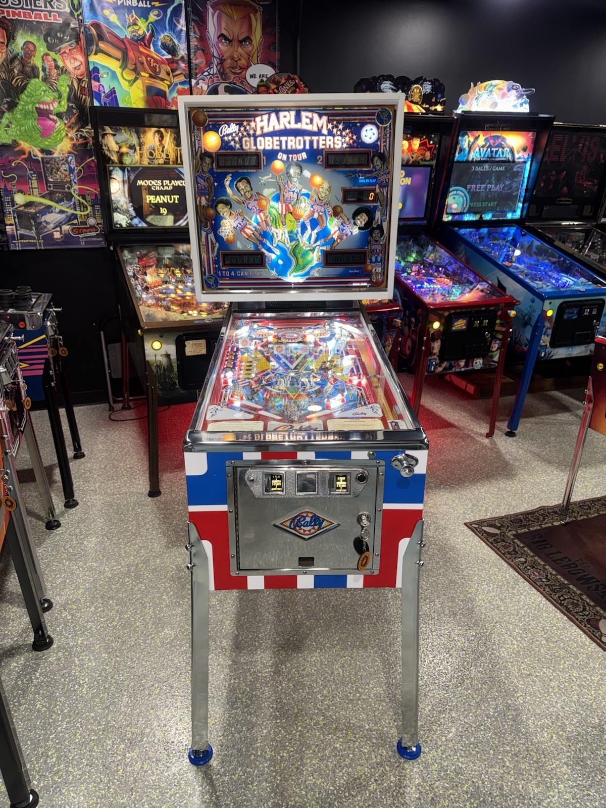 Harlem Globetrotters Pinball Machine Bally 1979 Orange County Pinballs Free Ship