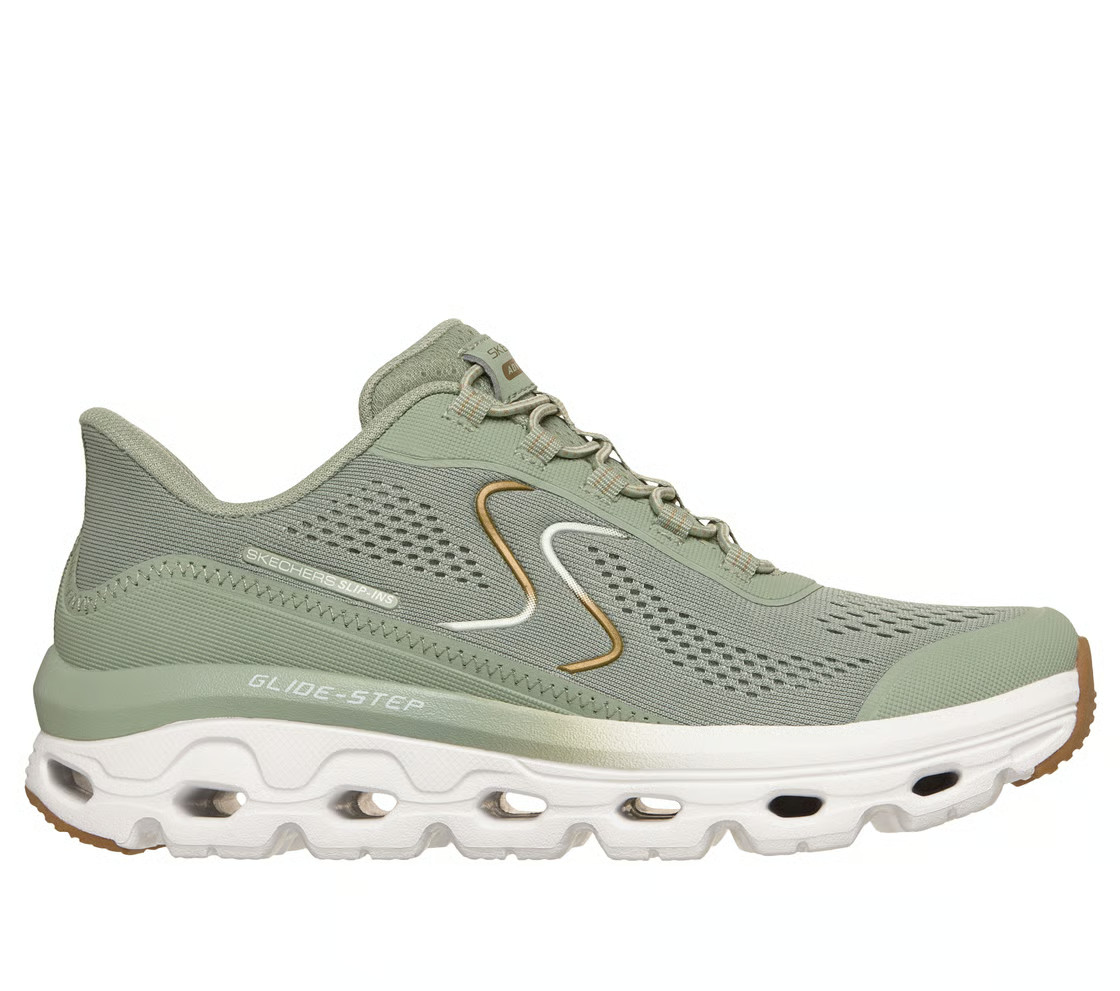 Skechers Shoes Women Sport Slip Ins Comfort Casual Glide Memory Foam Sage 180272