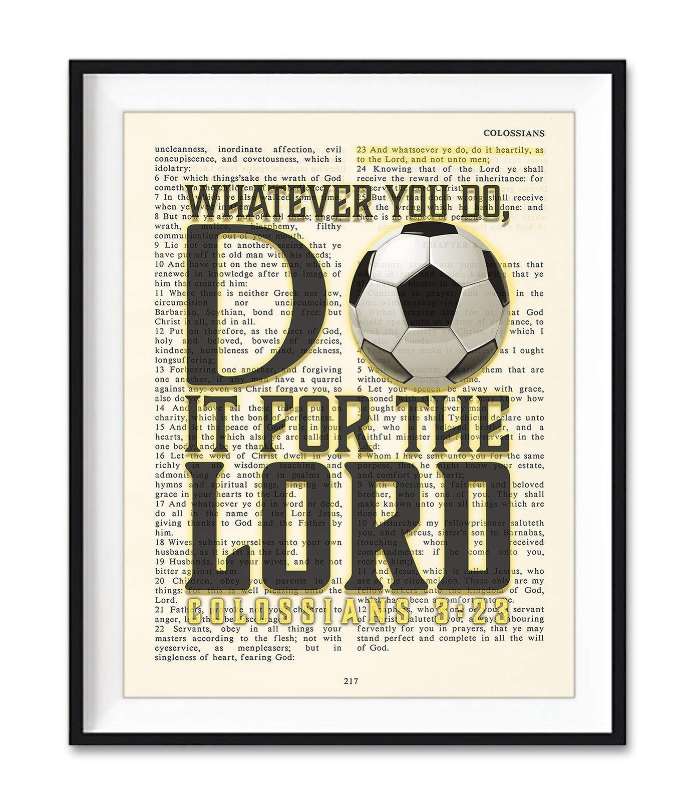 Whatever You Do, Do It For the Lord, Colossians 3:23, Vintage Bible Verse Wal...