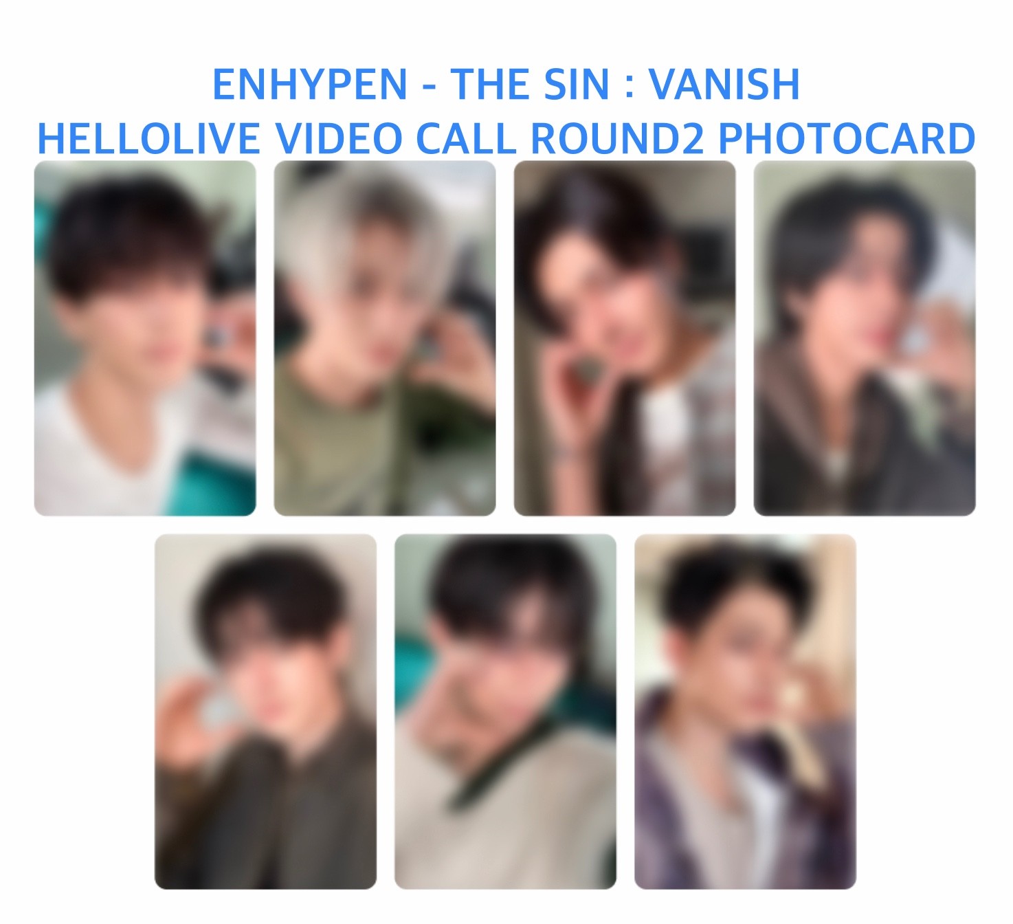 presale[ENHYPEN] ENHYPEN - THE SIN : VANISH HELLOLIVE VC EVENT Round2 PHOTOCARD