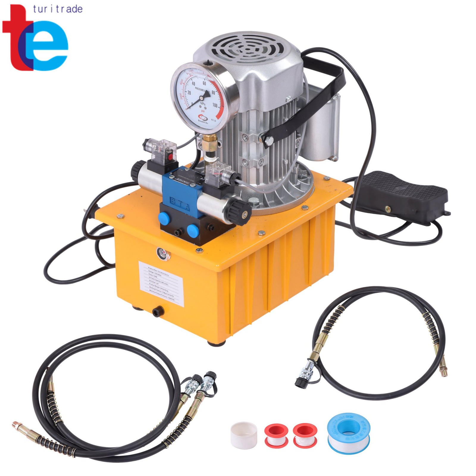 8L Electric Hydraulic Pump 10000 PSI Double Acting Solenoid 110V
