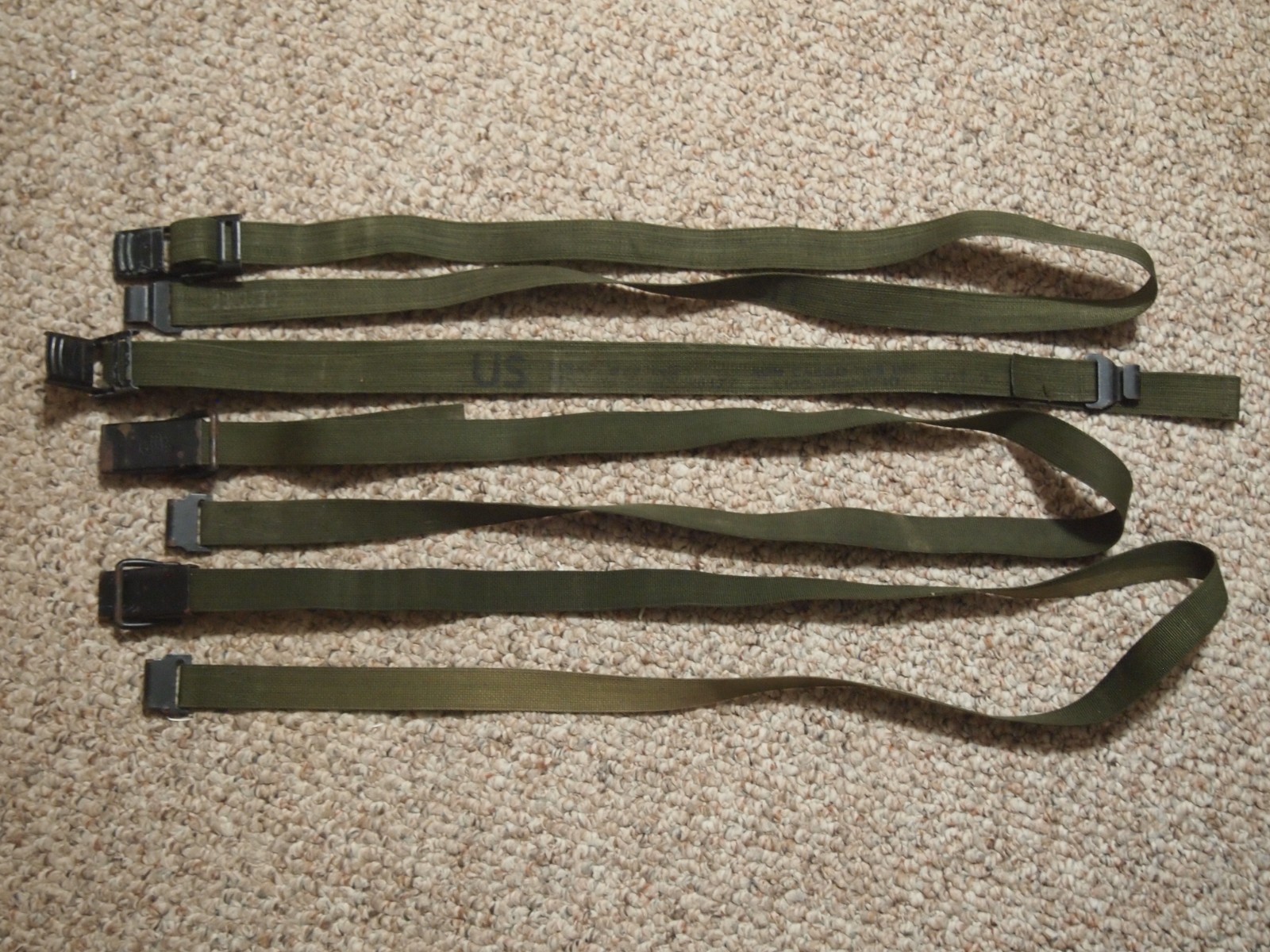 Lot of 4 Alice Rucksack Strap Webbing Metal Buckle USGI
