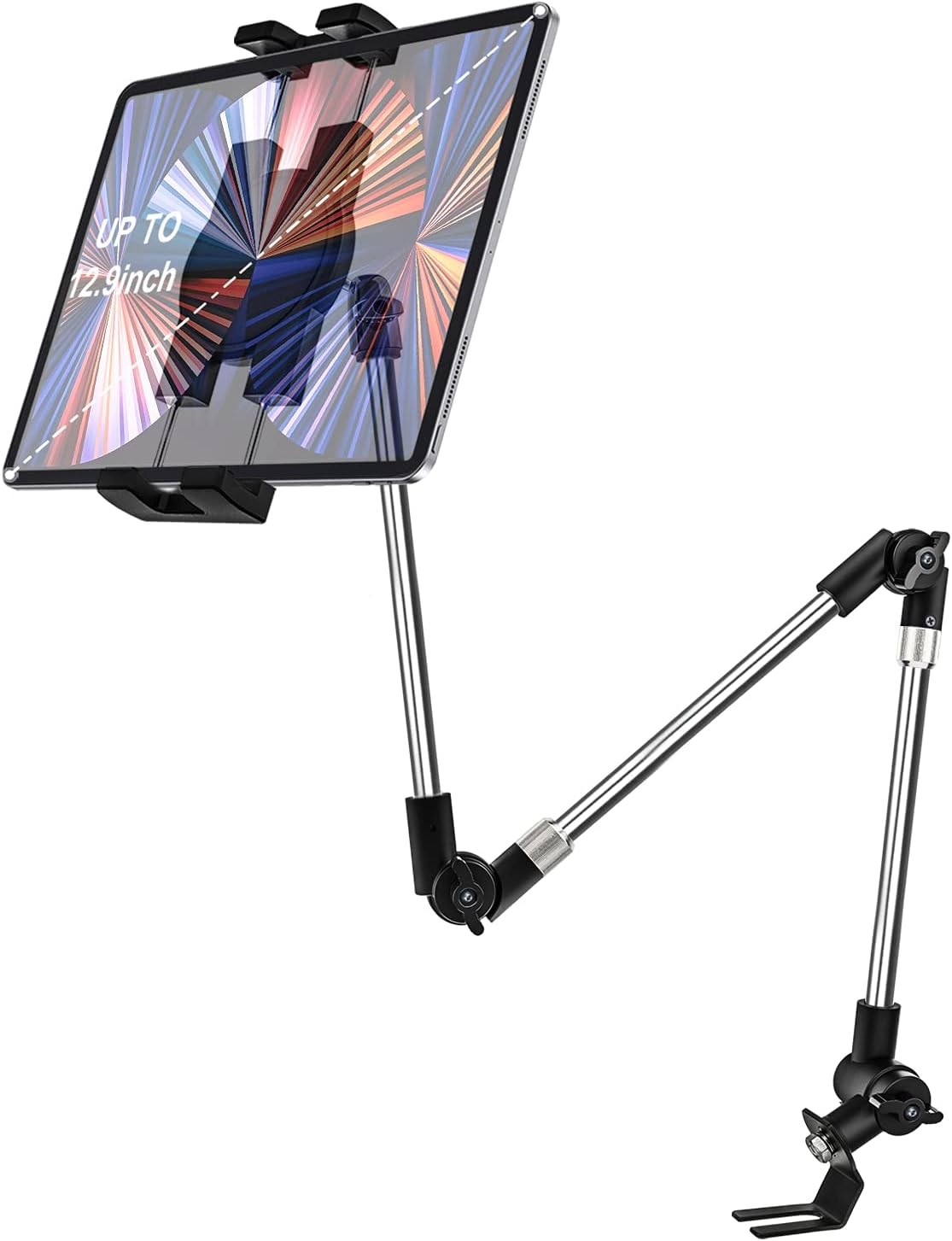 Car/Truck Seat Rail Tablet Mount, 35" Heavy Duty Car Floor Bolt Phone iPad