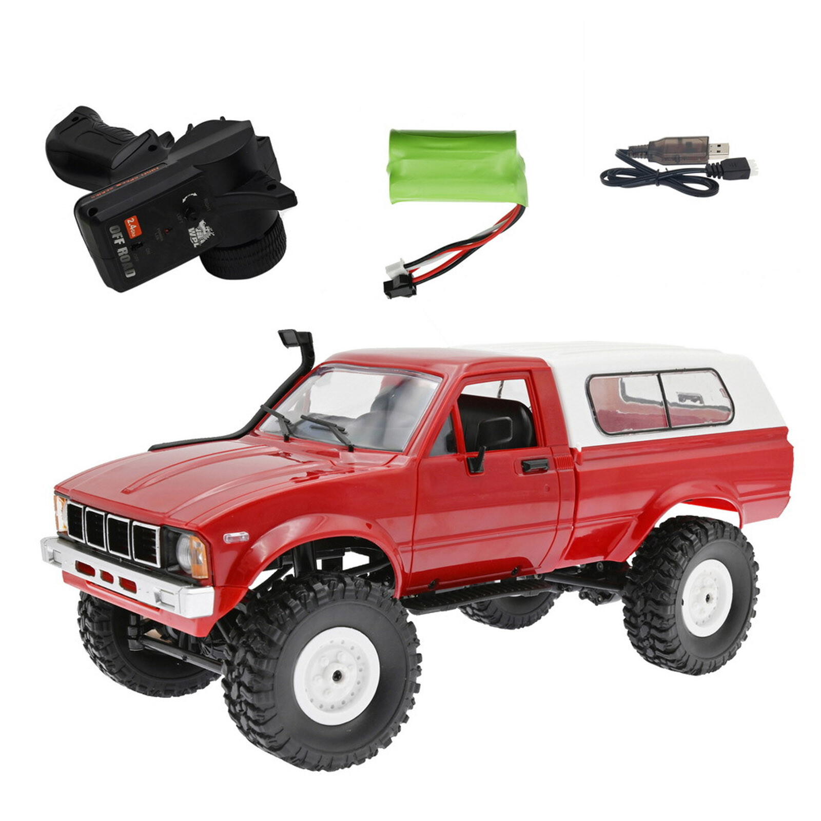 RC Truck C24 1:16 4x4 4WD Scale Crawler Pickup Off Road RTR Car R/C WHlv